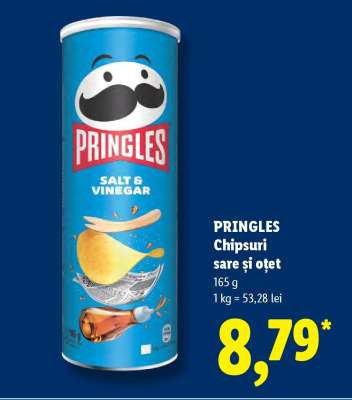 PRINGLES Chipsuri sare și oțet