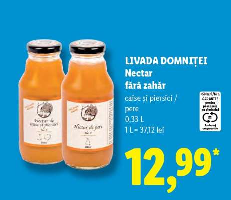 LIVADA DOMNIȚEI Nectar fără zahăr