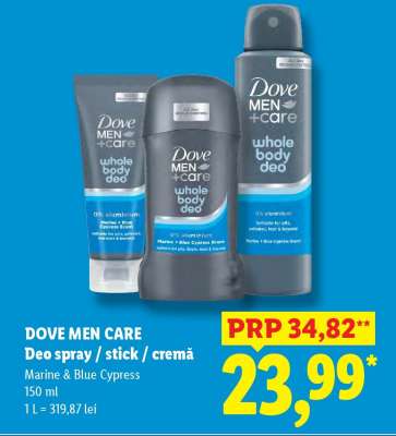 DOVE MEN CARE Deo spray / stick / cremă