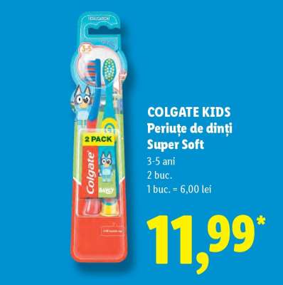 COLGATE KIDS Periuțe de dinți Super Soft