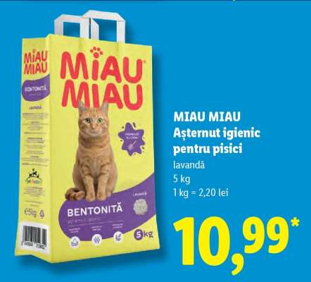 MIAU MIAU Așternut igienic pentru pisici
