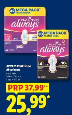ALWAYS PLATINUM Absorbante
