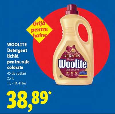 WOOLITE Detergent lichid pentru rufe colorate