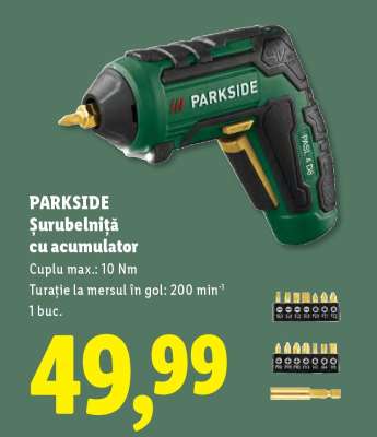 PARKSIDE Șurubelniță cu acumulator