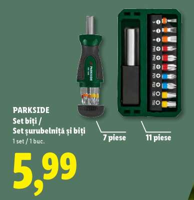 PARKSIDE Set biți / Set șurubelniță și biți