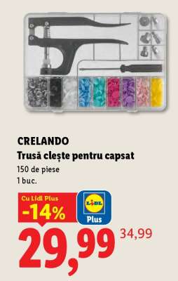 CRELANDO Trusă clește pentru capsat