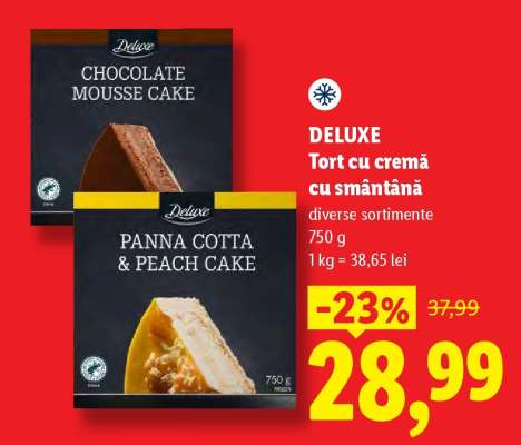 DELUXE Tort cu cremă cu smântână