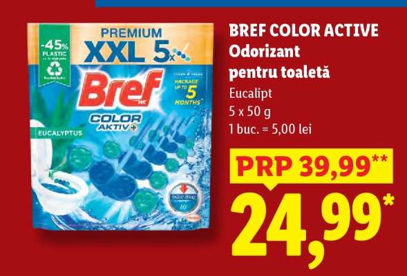BREF COLOR ACTIVE Odorizant pentru toaletă