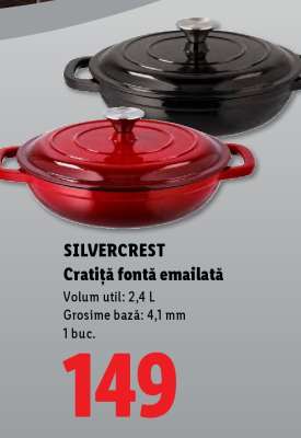 SILVERCREST Cratiță fontă emailată