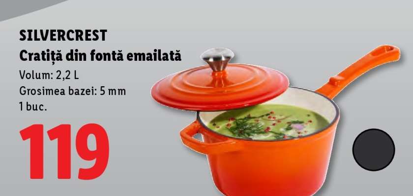 SILVERCREST Cratiță din fontă emailată