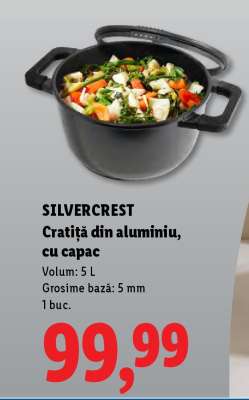 SILVERCREST Cratiță din aluminiu cu capac