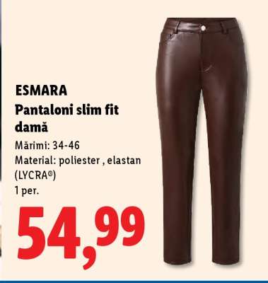 ESMARA Pantaloni slim fit damă