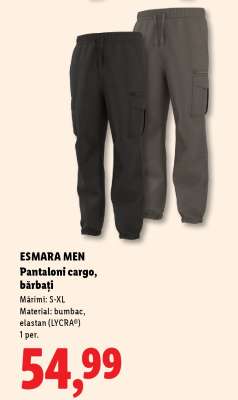 ESMARA MEN Pantaloni cargo, bărbați
