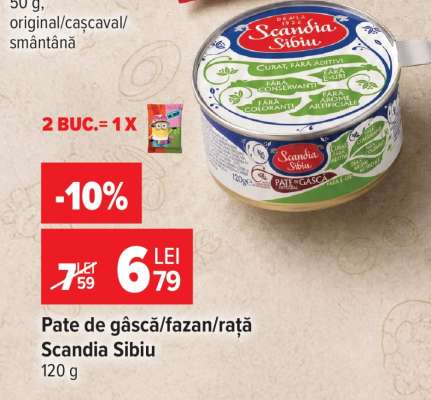 Pate de gâscă/fazan/rață Scandia Sibiu