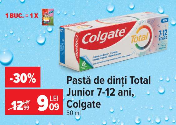 Pastă de dinți Total Junior 7-12 ani, Colgate