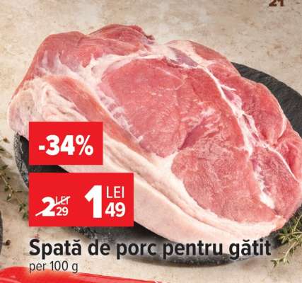 Spată de porc pentru gătit