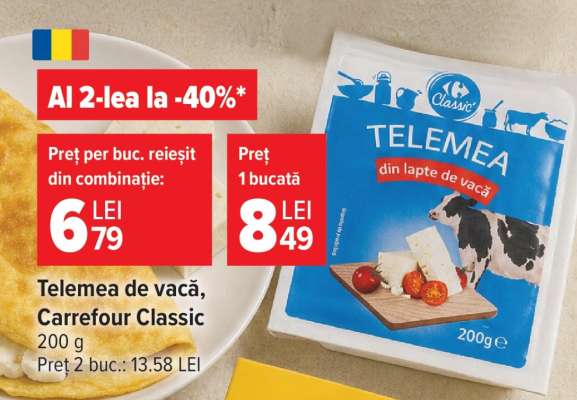 Telemea de vacă, Carrefour Classic