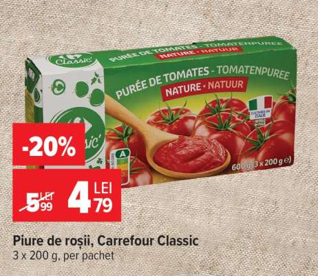 Piure de roșii, Carrefour Classic