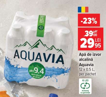 Apă de izvor alcalină Aquavia