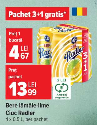 Bere lămâie-lime Ciuc Radler