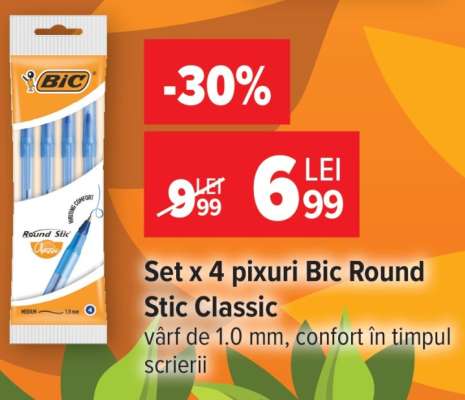Set x 4 pixuri Bic Round Stic Classic