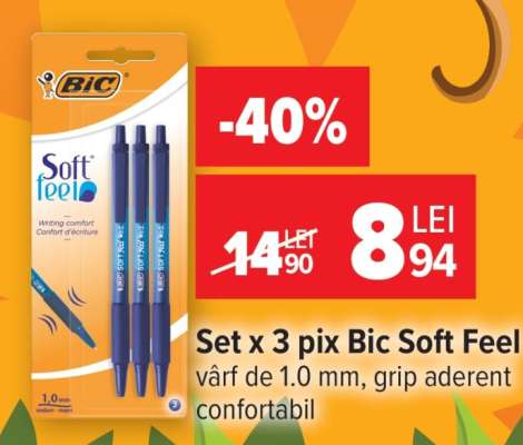 Set x 3 pix Bic Soft Feel