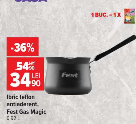 Ibric teflon antiaderent, Fest Gas Magic