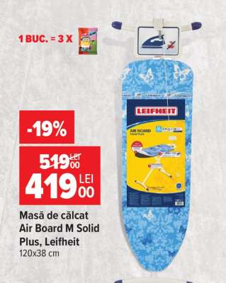 Masă de călcat Air Board M Solid Plus, Leifheit