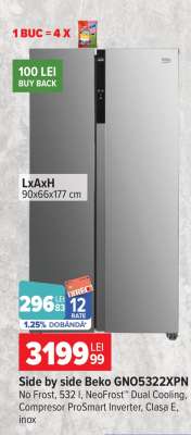 Side by Side Beko GNO5322XPN