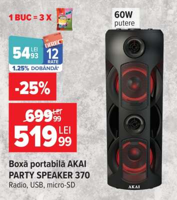Boxă portabilă Akai Party Speaker 370