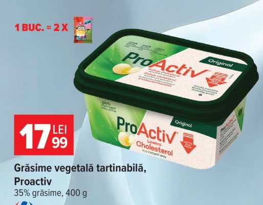 Grăsime vegetală tartinabilă Proactiv