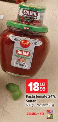 Pastă tomate 24%, Sultan