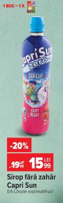 Sirop fără zahăr Capri Sun