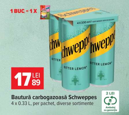 Băutură carbogazoasă Schweppes