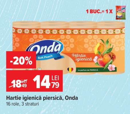 Hartie igienică piersică, Onda