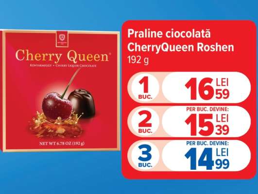 Praline ciocolată Cherry Queen Roshen
