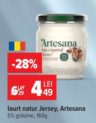 Iaurt natur Jersey, Artesana