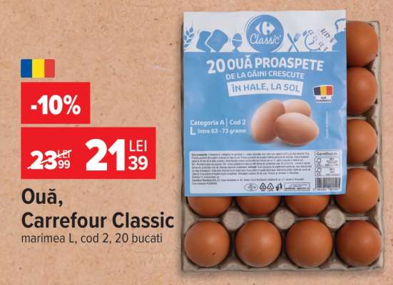 Ouă Carrefour Classic