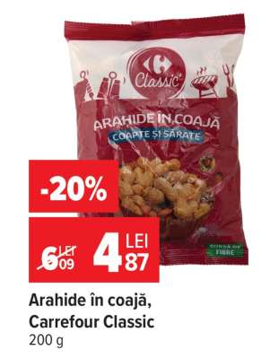 Arahide în coajă Carrefour Classic