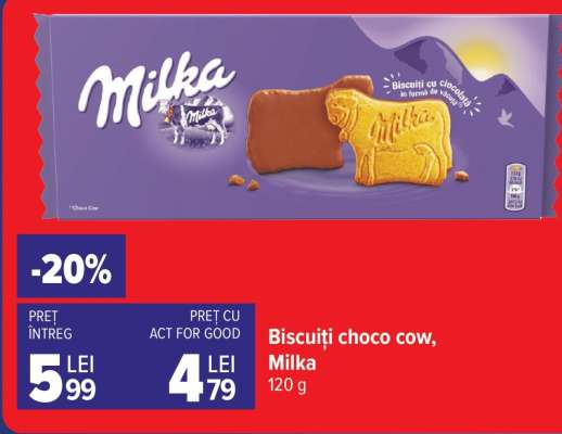 Biscuiți choco cow, Milka