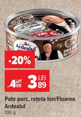 Pate porc, rețeta Ion/Floarea Ardealul