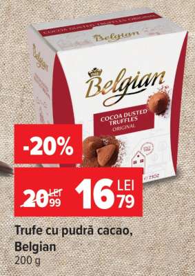 Trufe cu pudră cacao, Belgian