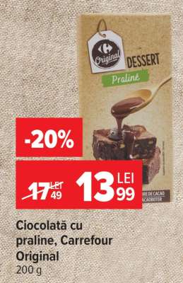 Ciocolată cu praline, Carrefour Original