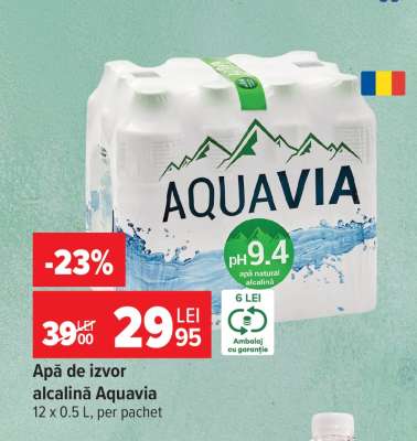Apă de izvor alcalină Aquavia