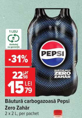 Băutură carbogazoasă Pepsi zero zahăr