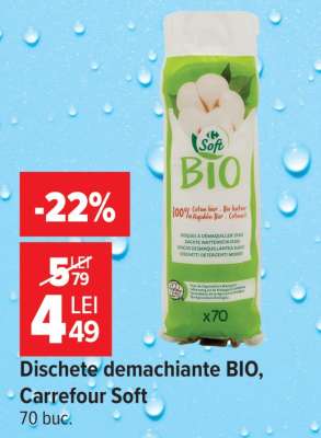 Dischete demachiante Bio, Carrefour Soft