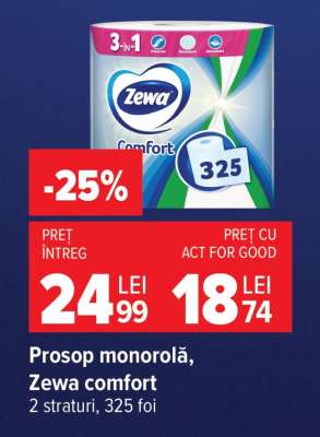 Prosop monorolă, Zewa comfort