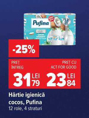 Hârtie igienică cocos, Pufina