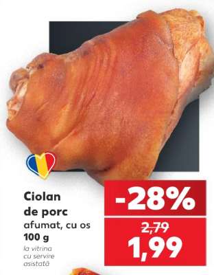 Ciolan de porc afumat, cu os 100 g