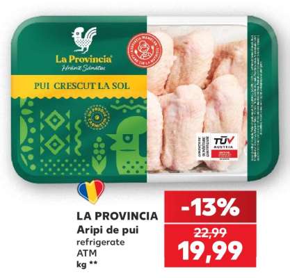 LA PROVINCIA Aripi de pui refrigerate ATM